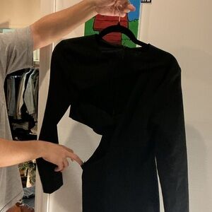 Zara Black Long Sleeve Dress